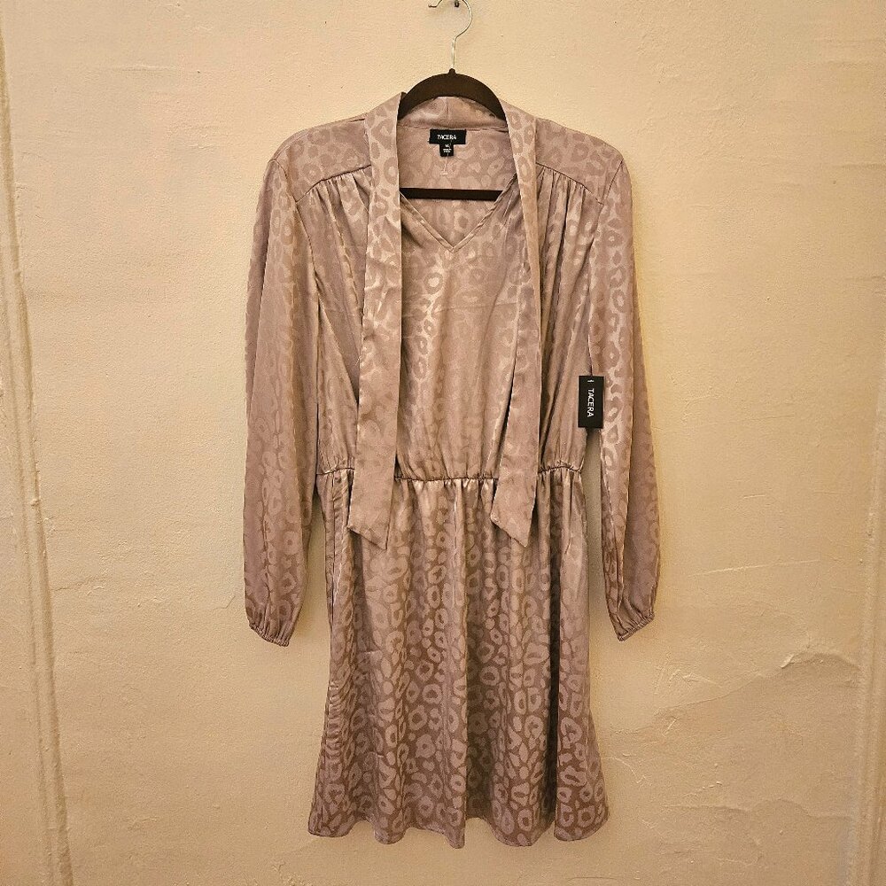 Satin taupe sexy size medium dress